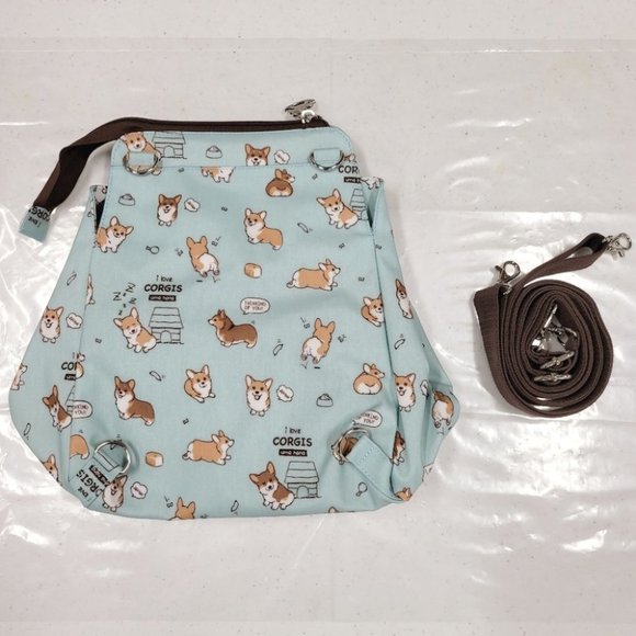 Waterproof Corgi Shoulder Crossbody Backpack Bag - Picture 10 of 14